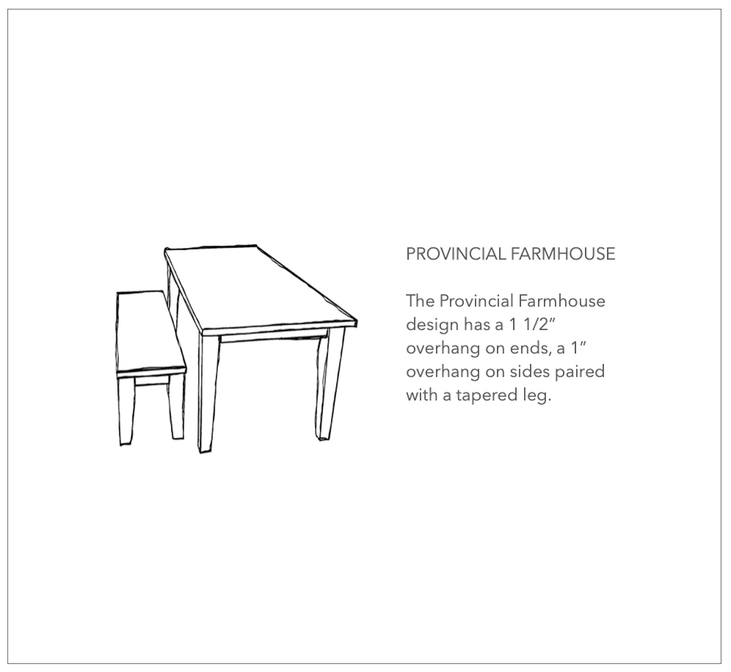 Provincial Farmhouse Kitchen Island Table