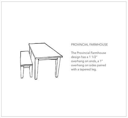 Provincial Farmhouse Kitchen Island Table