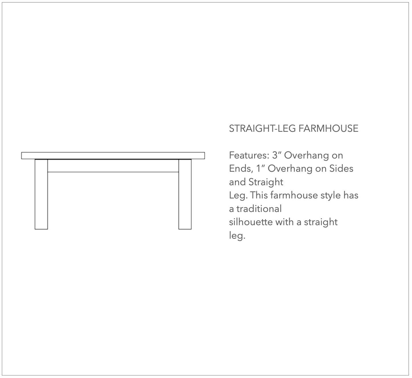 Straight Leg Dining Table