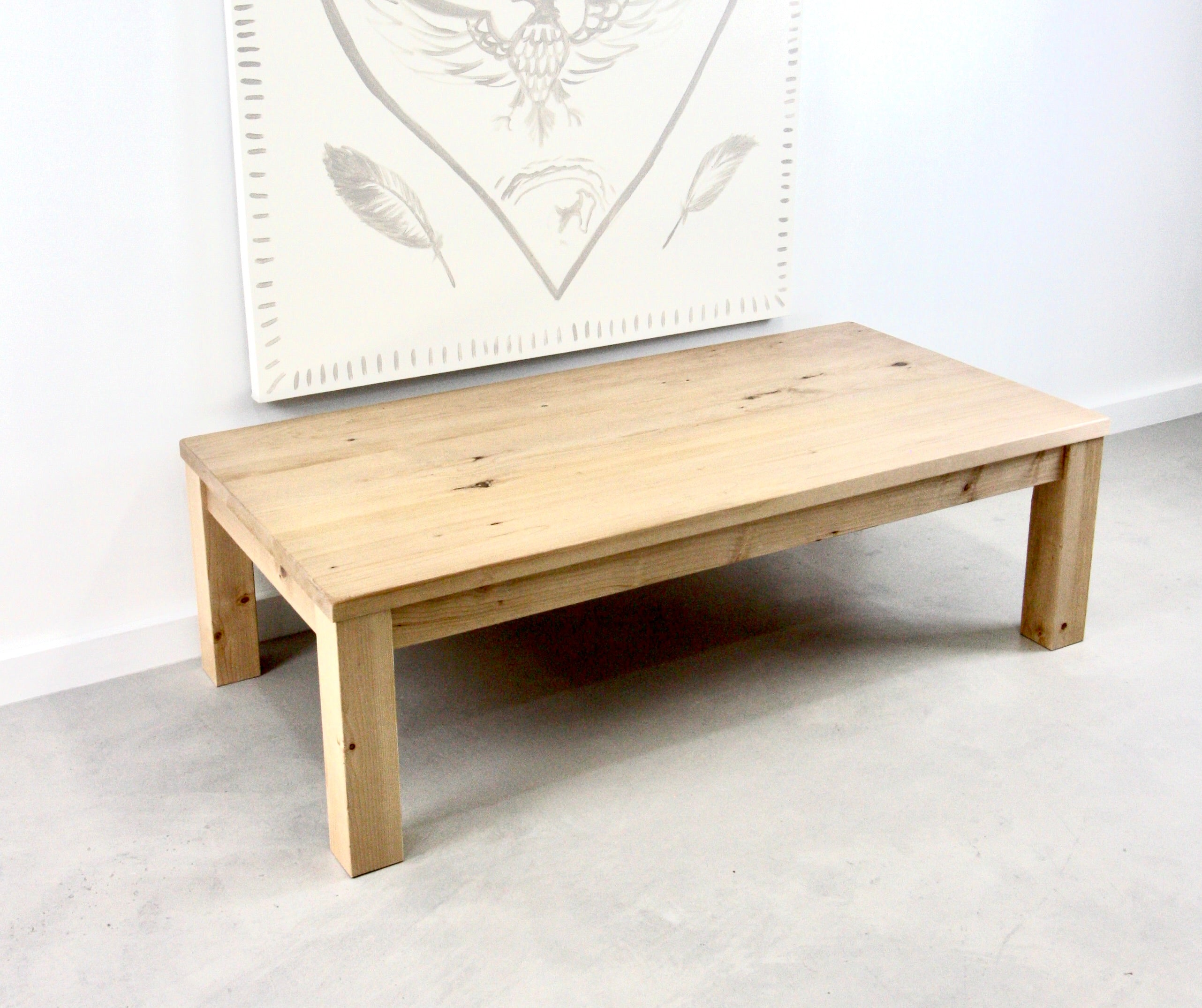 Reclaimed Wood Parsons Coffee Table