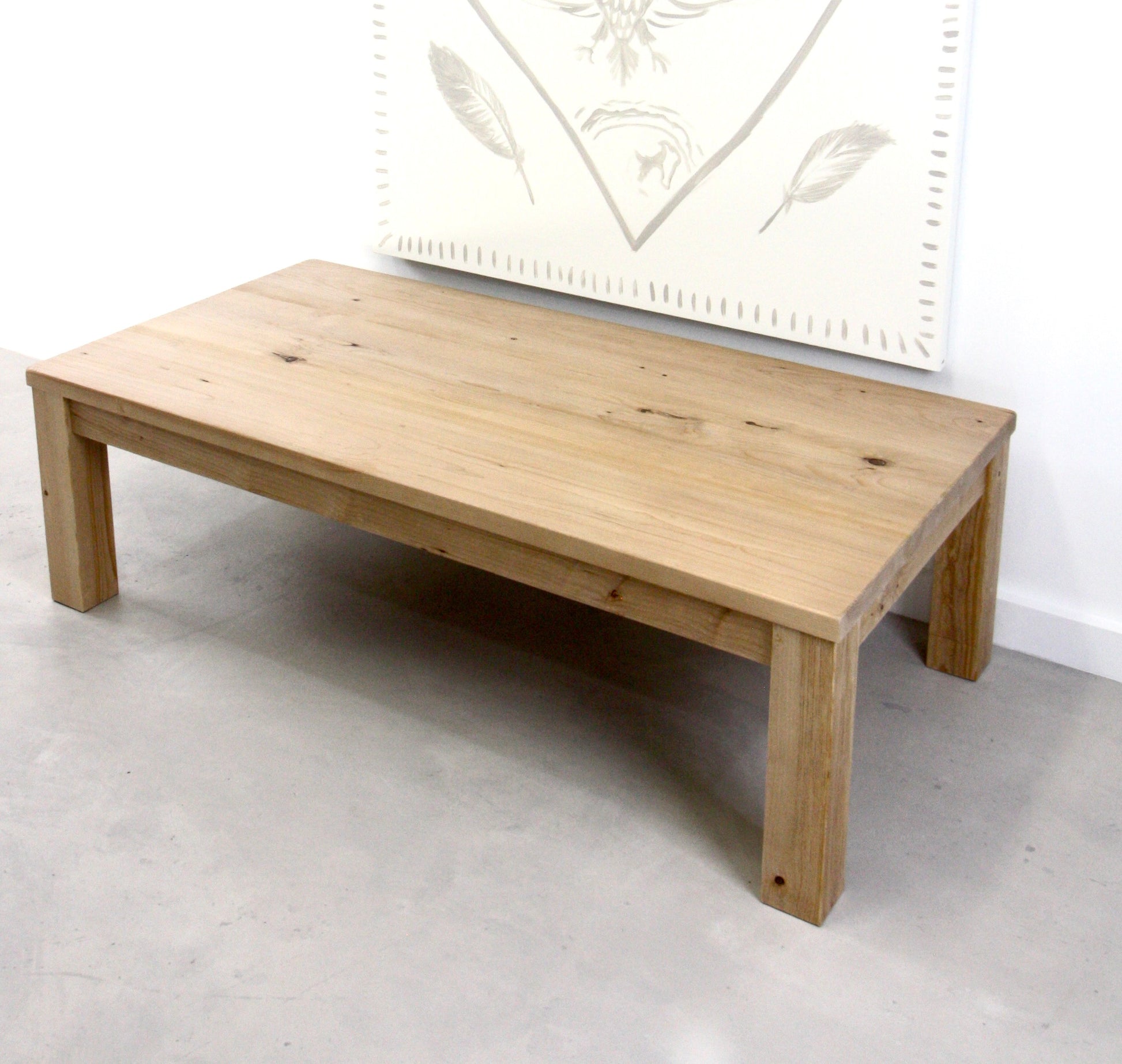 Reclaimed Wood Parsons Coffee Table