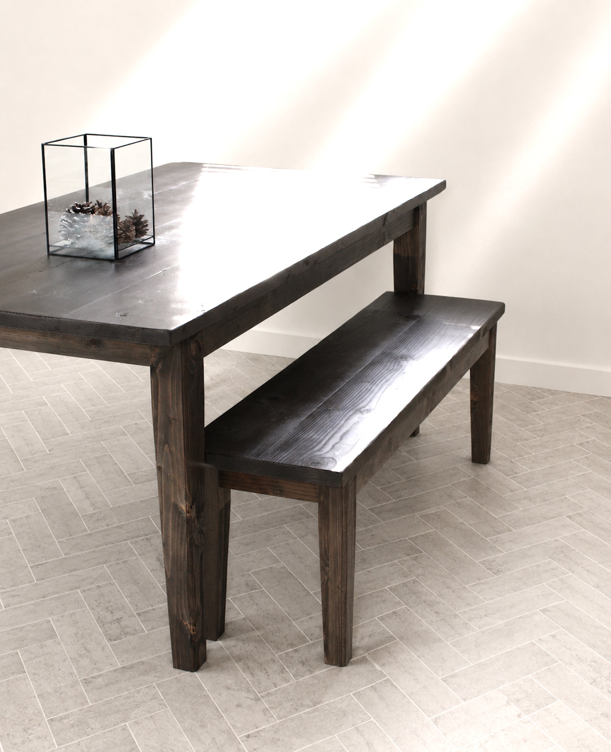 French Farmhouse Kitchen / Dining Table and Bench Set