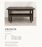 French Farmhouse Kitchen / Dining Table and Bench Set