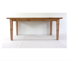 French farmhouse kitchen table handcrafted from reclaimed wood
