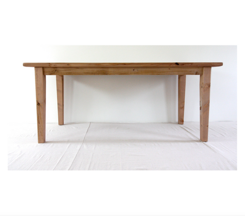 French farmhouse kitchen table handcrafted from reclaimed wood