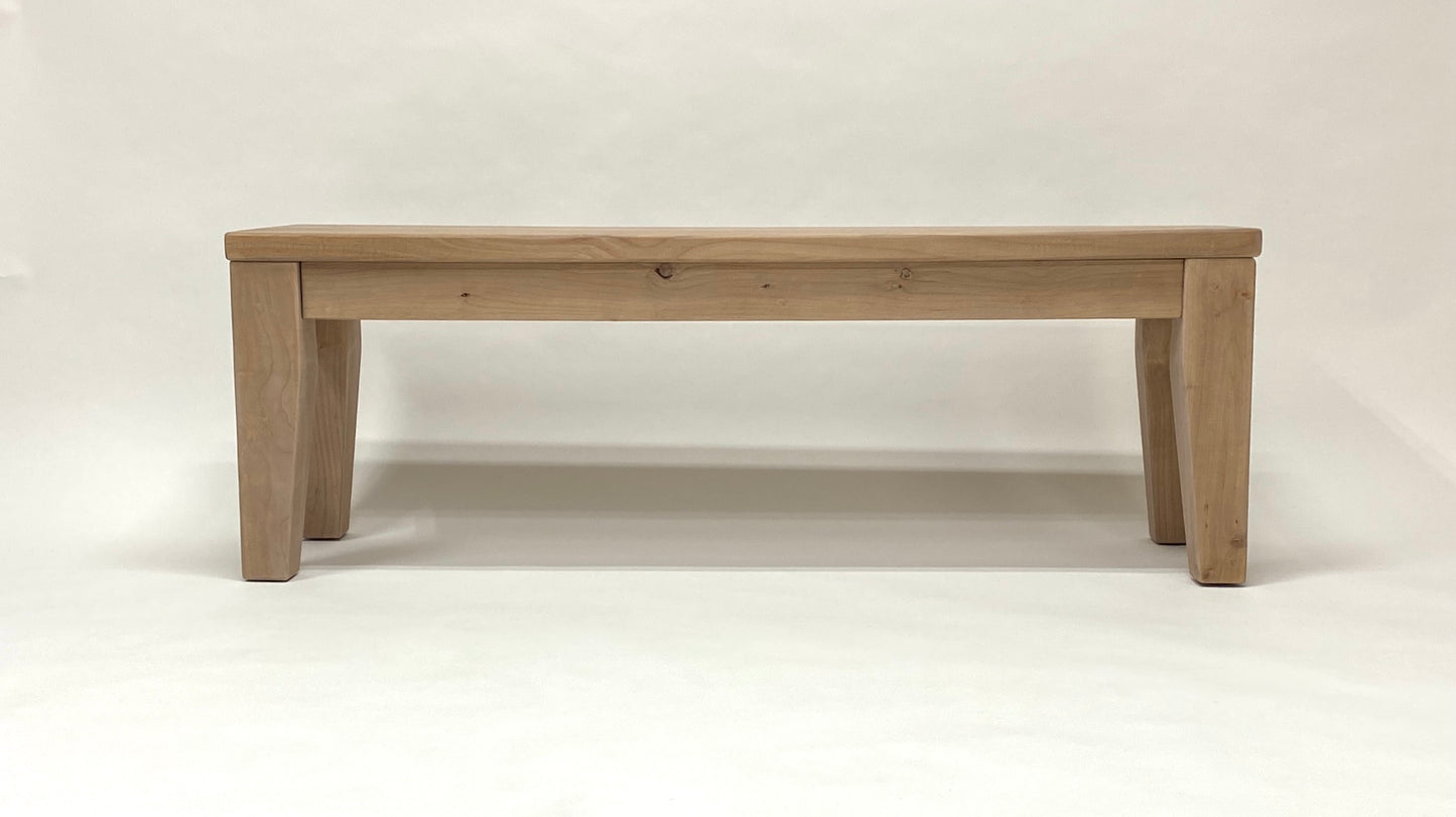 Modern Rustic Wood Bench, Solid Wood