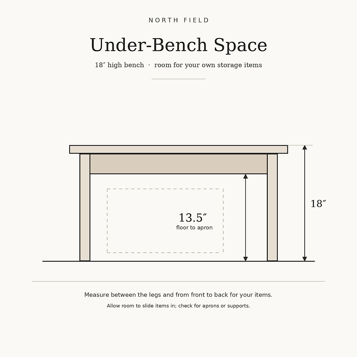 Classic Straight-Leg Wood Bench