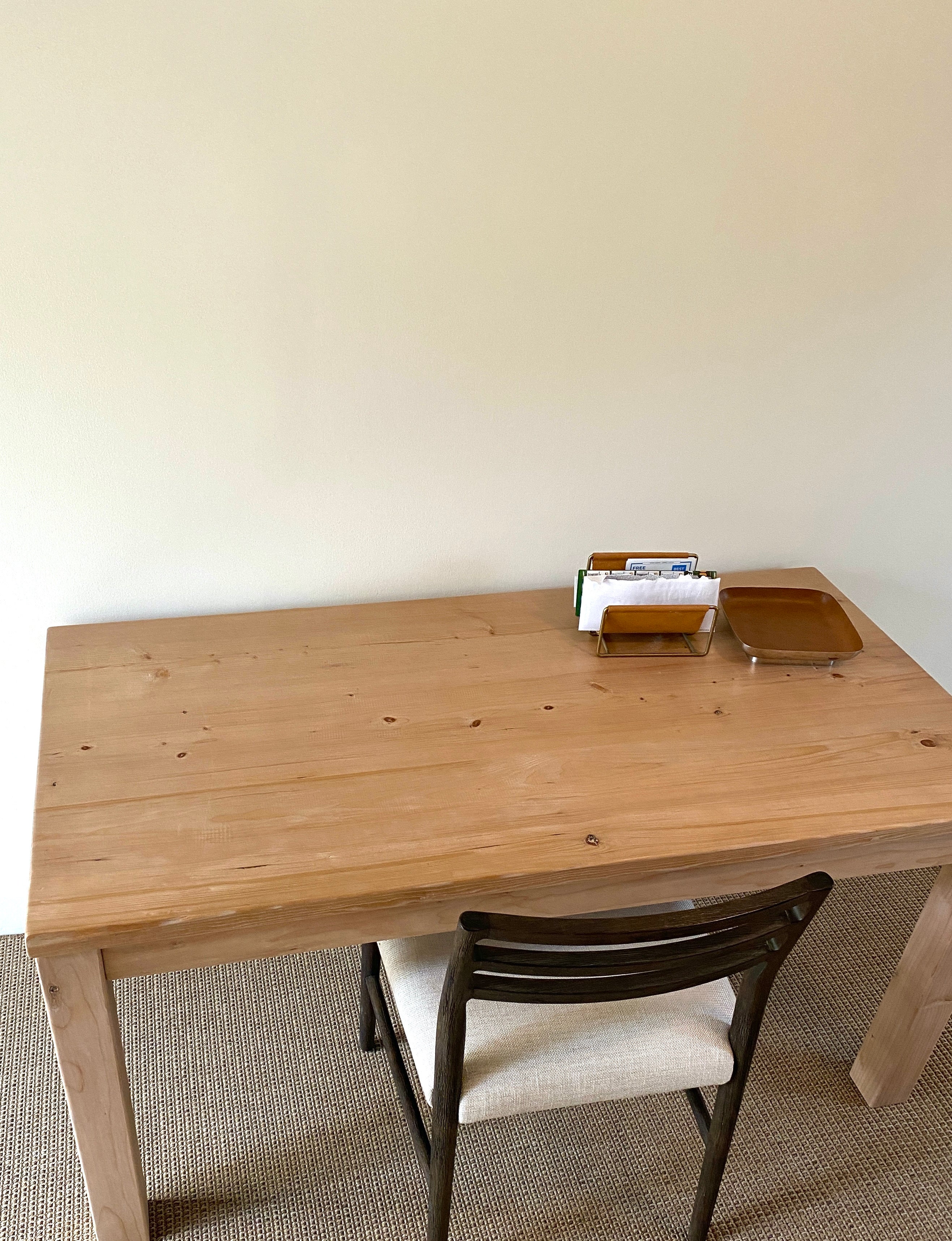 Parsons style Solid wood desk handcrafted from reclaimed wood