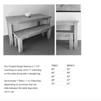 Coastal Table and Bench Dining Set