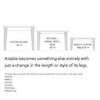 Replacement Table Legs - Tapered Legs (36H, 30H, or 18H)