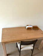Solid wood desk handcrafted from reclaimed wood