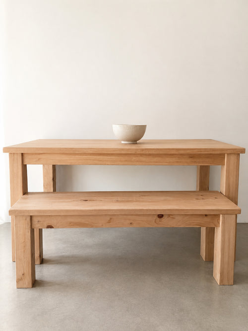 Coastal Table and Bench Dining Set