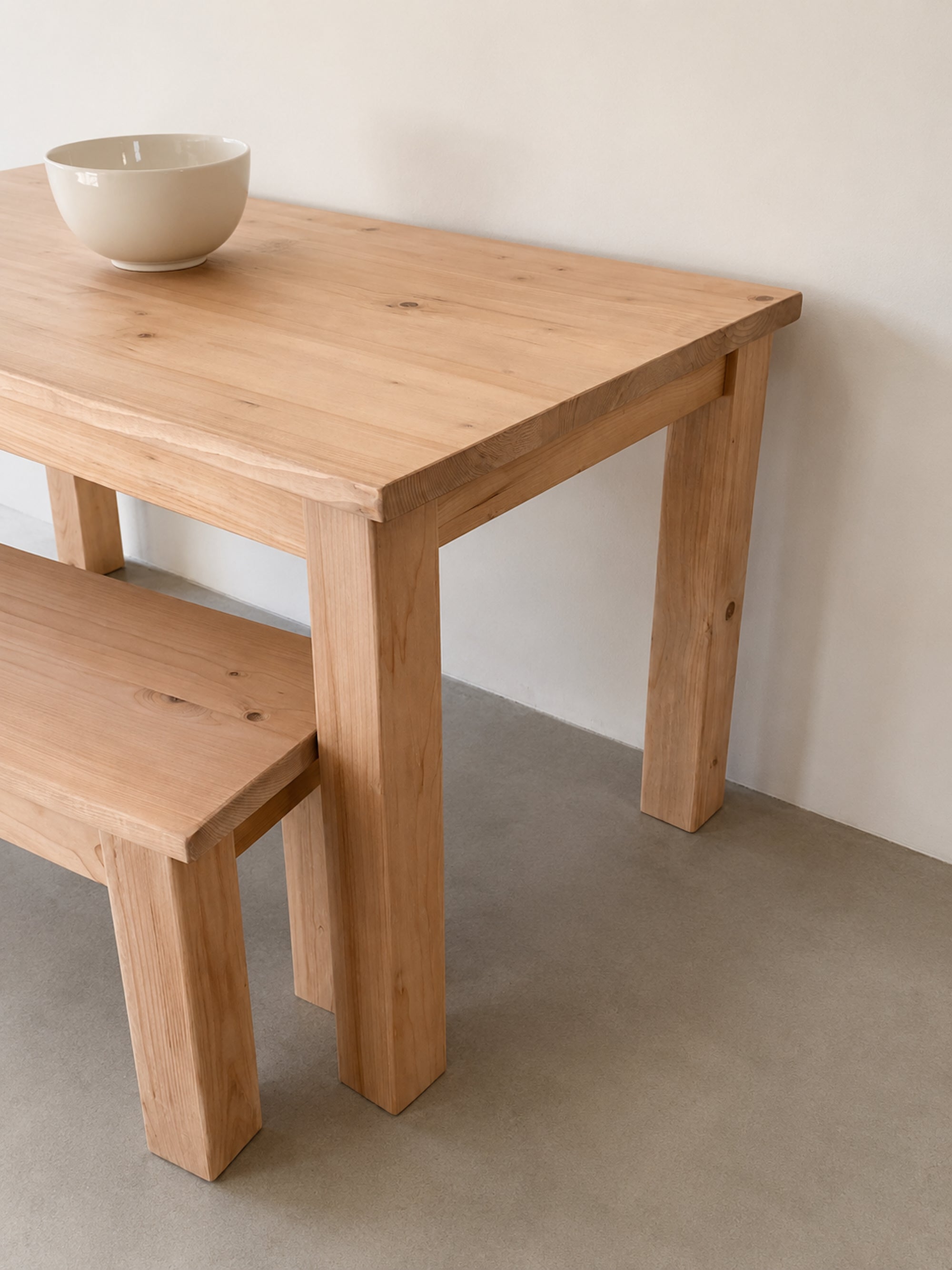 Coastal Table and Bench Dining Set