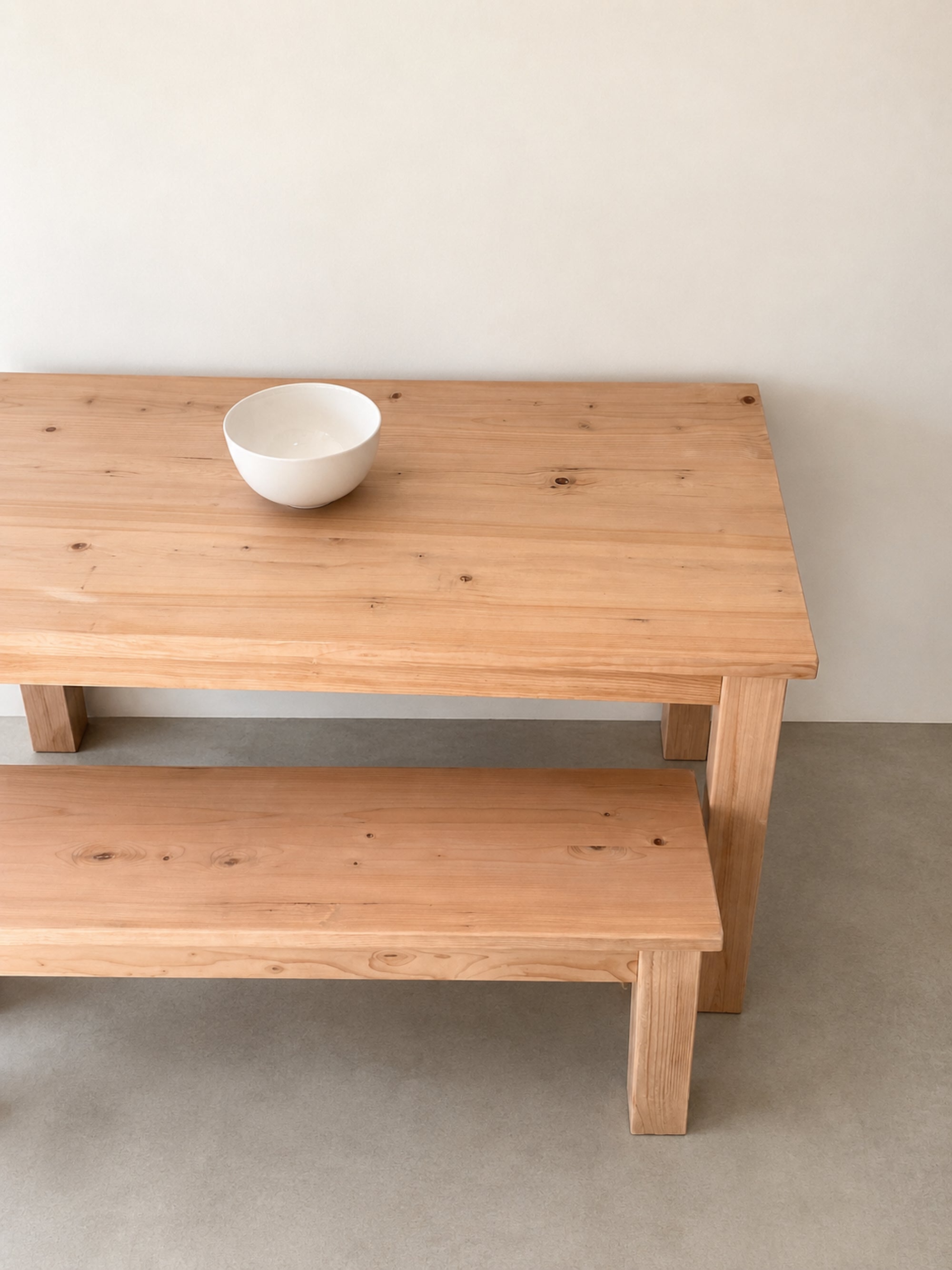 Coastal Table and Bench Dining Set