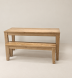 Vintage-Modern Table and Bench Set