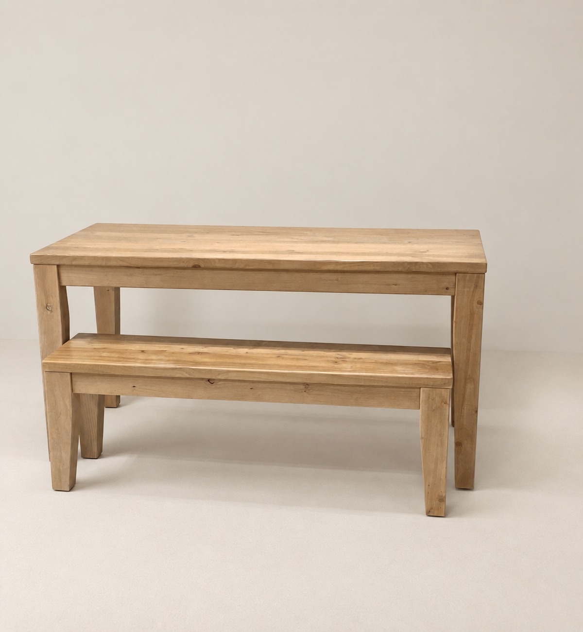 Vintage-Modern Table and Bench Set