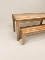 Vintage-Modern Table and Bench Set