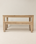Vintage-Modern Table and Bench Set