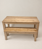 Vintage-Modern Table and Bench Set
