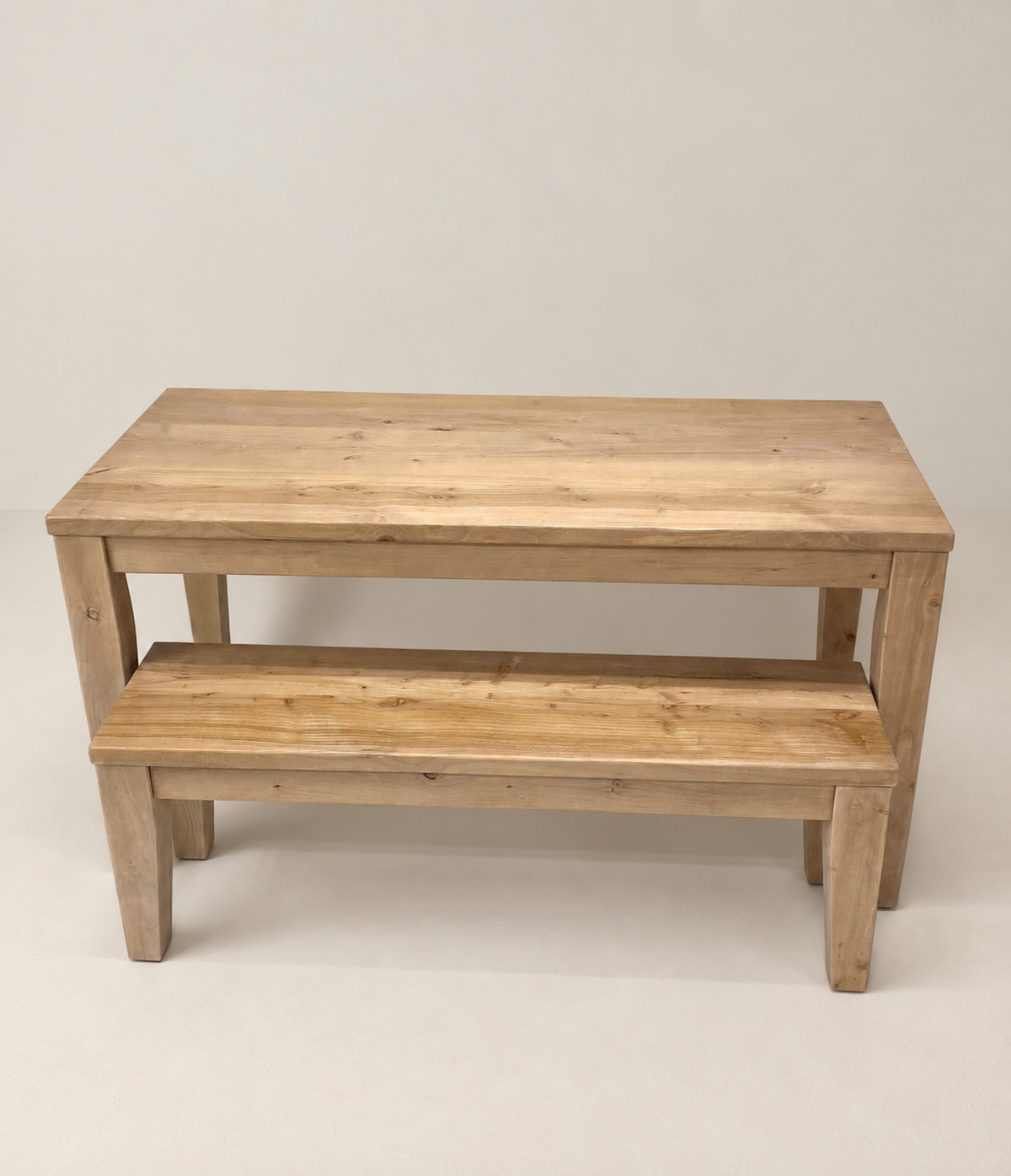 Vintage-Modern Table and Bench Set