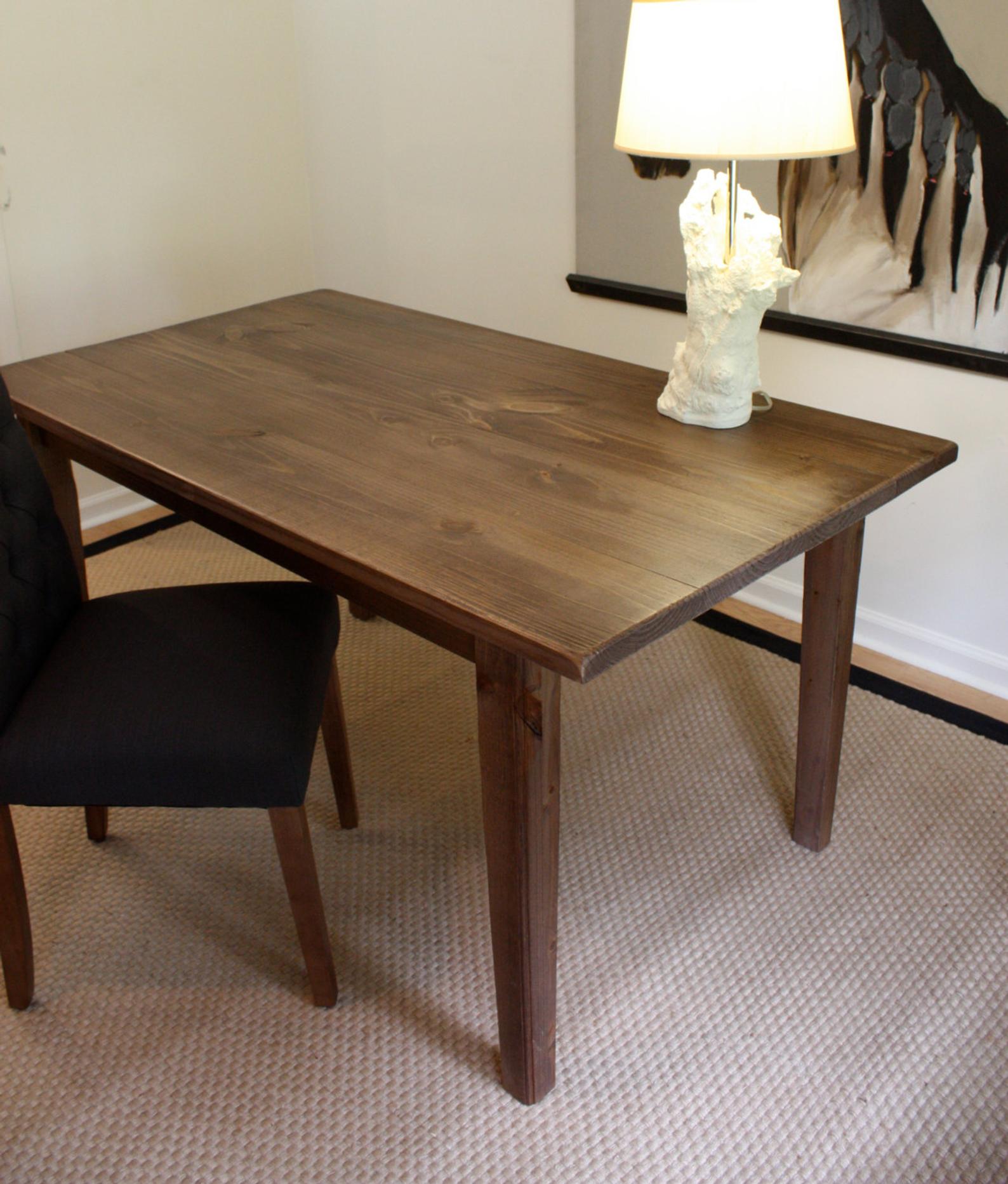 Handmade boulangerie wood desk crafted from solid reclaimed wood