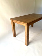 Coastal style solid wood kitchen table handcrafted in Wisconsin