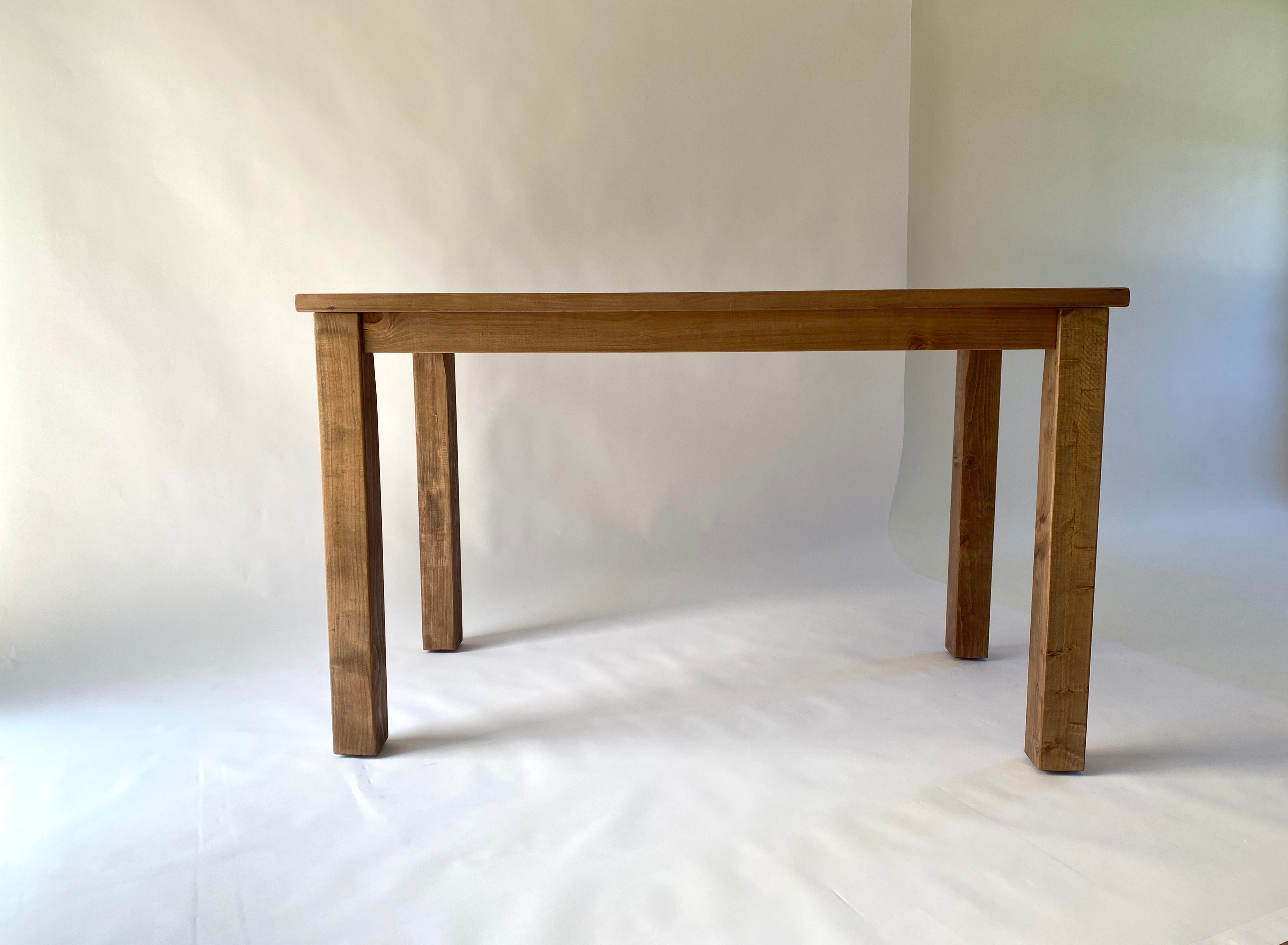 Coastal style wood kitchen island handcrafted from reclaimed solid wood