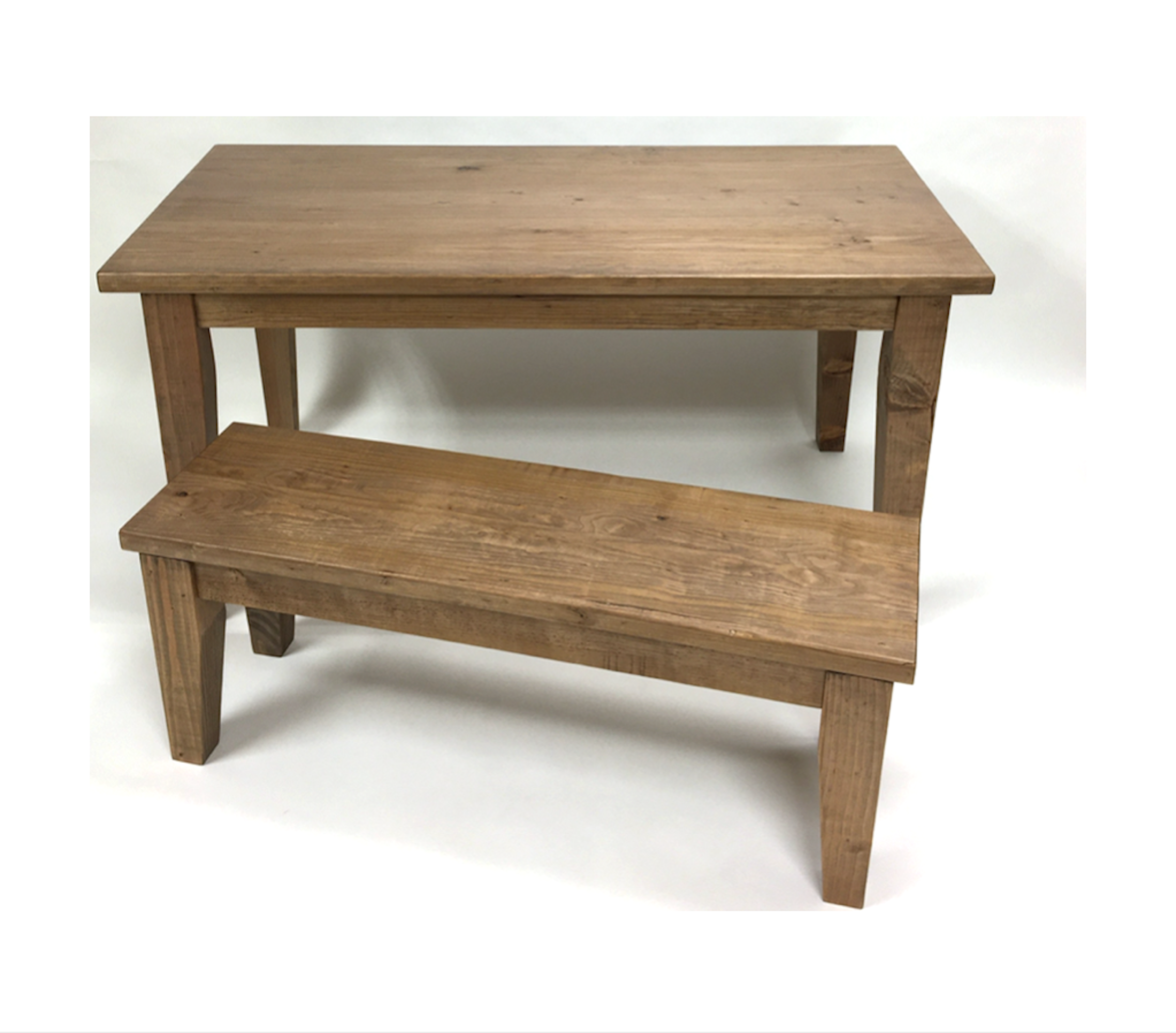 French farmhouse dining table and bench set handmade 