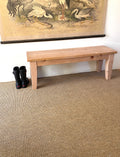 French farmhouse wood bench handcrafted from reclaimed wood