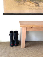 French farmhouse wood bench handcrafted from reclaimed wood