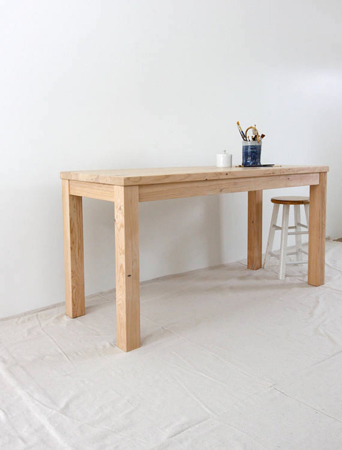 Parsons Work Table, Reclaimed Wood