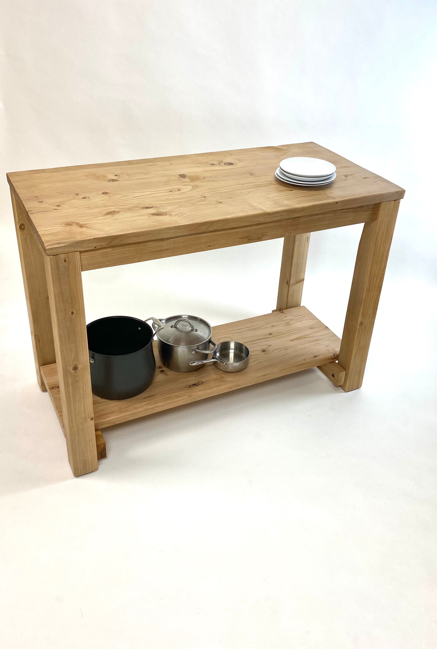 Parsons Kitchen Island w/ Shelf