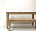 Modern farmhouse dining table and bench set handcrafted 