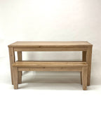 Modern farmhouse dining table and bench set handcrafted 