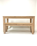 Modern farmhouse dining table and bench set handcrafted 