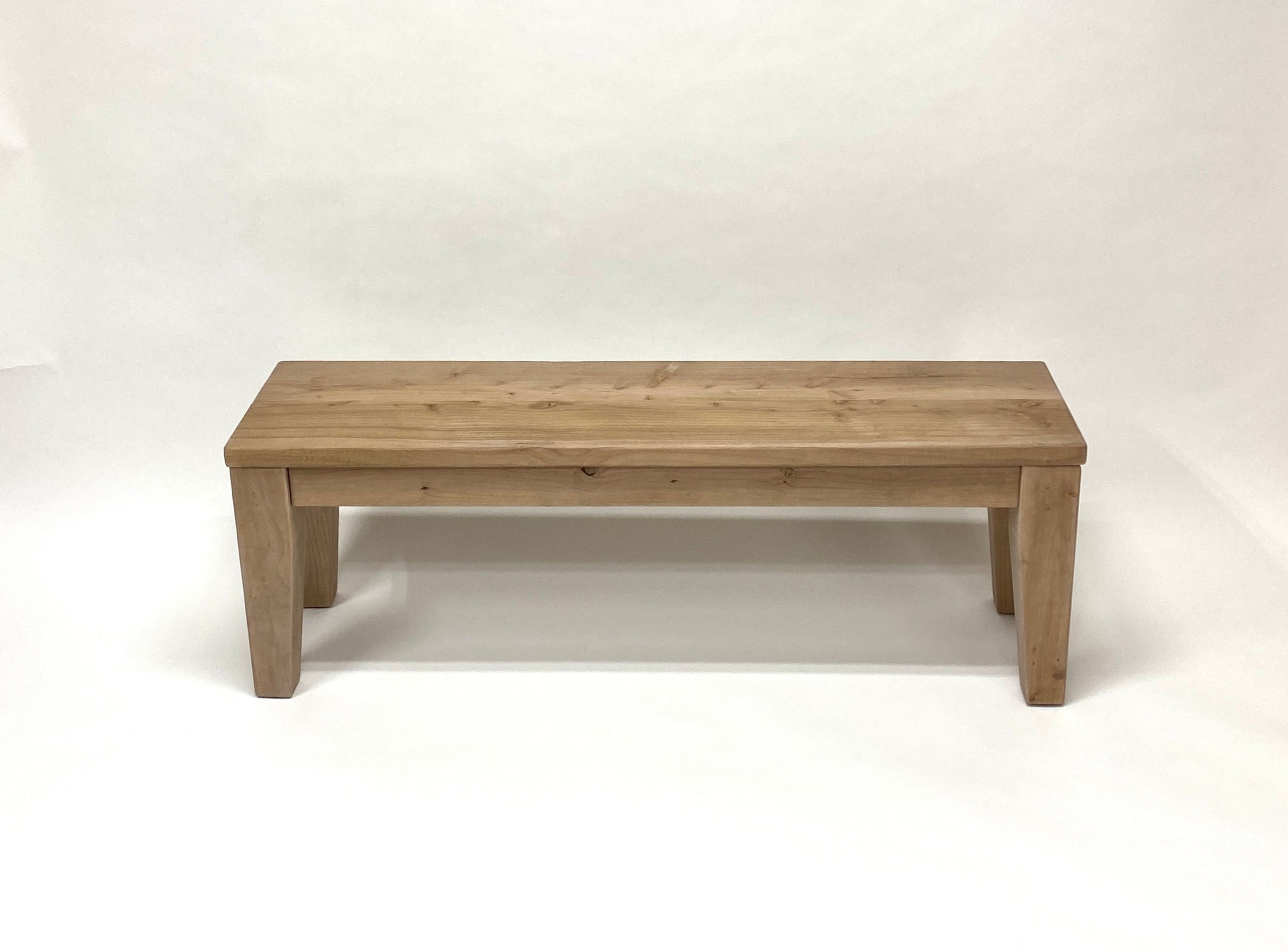 Modern rustic wood bench handcrafted from reclaimed wood