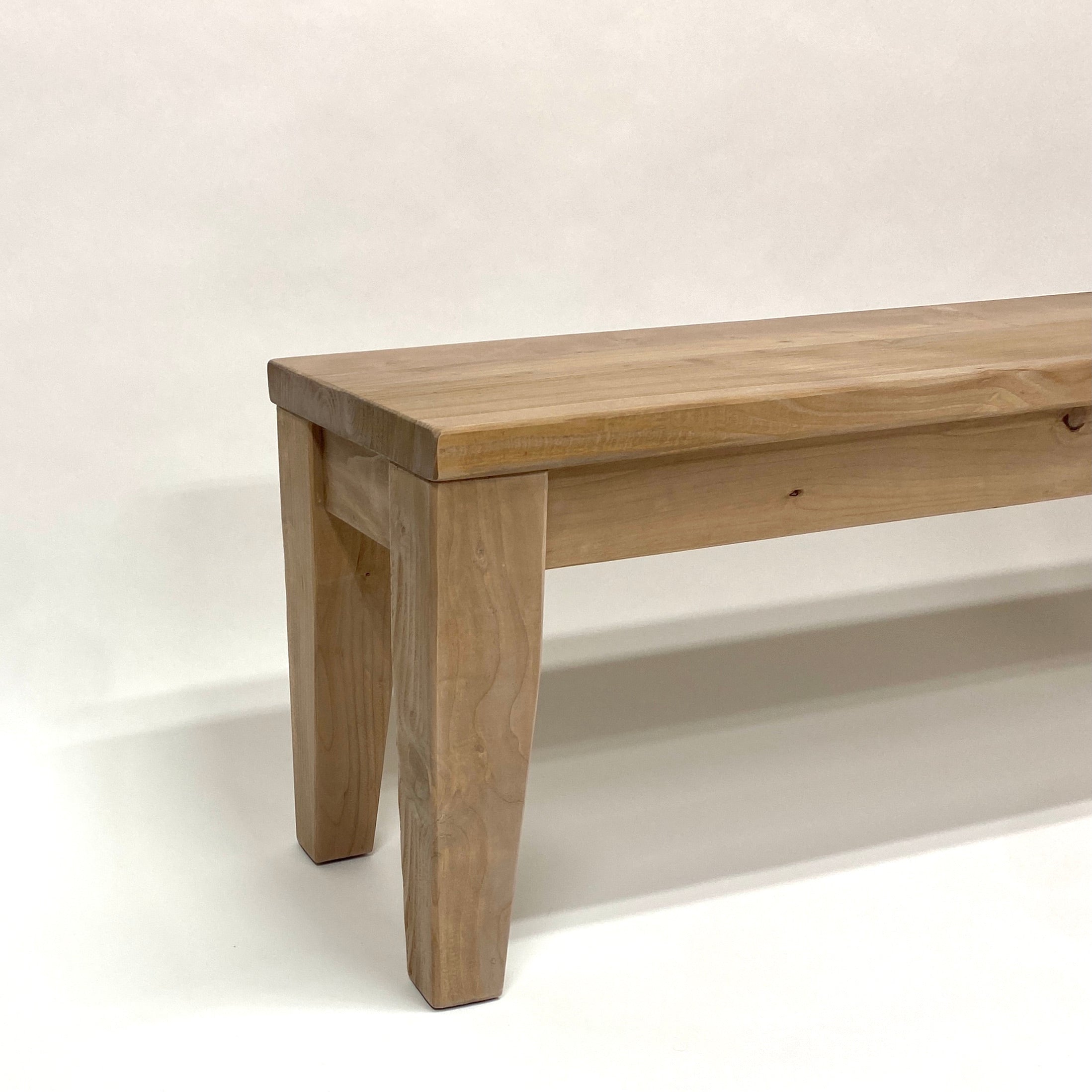 Modern rustic wood bench handcrafted from reclaimed wood