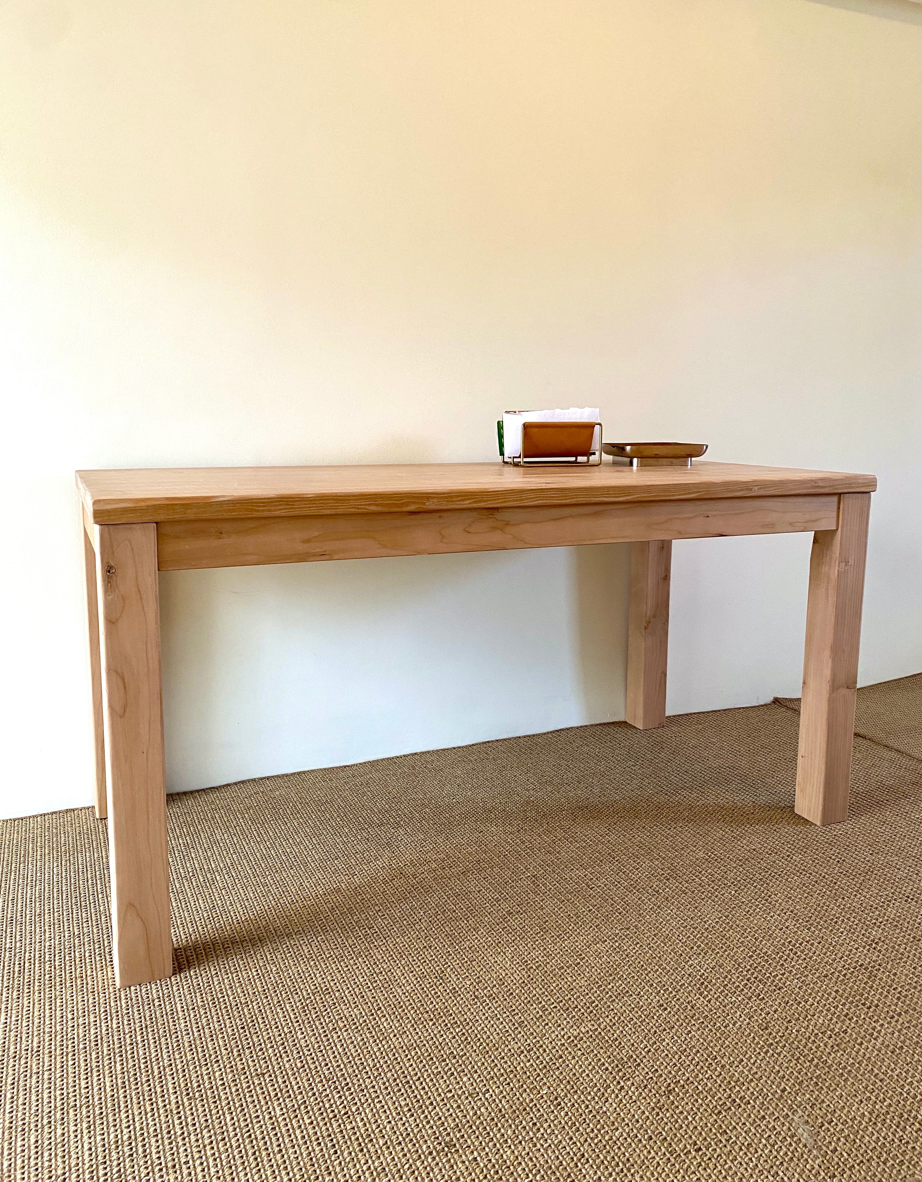 Solid wood desk handcrafted from reclaimed wood