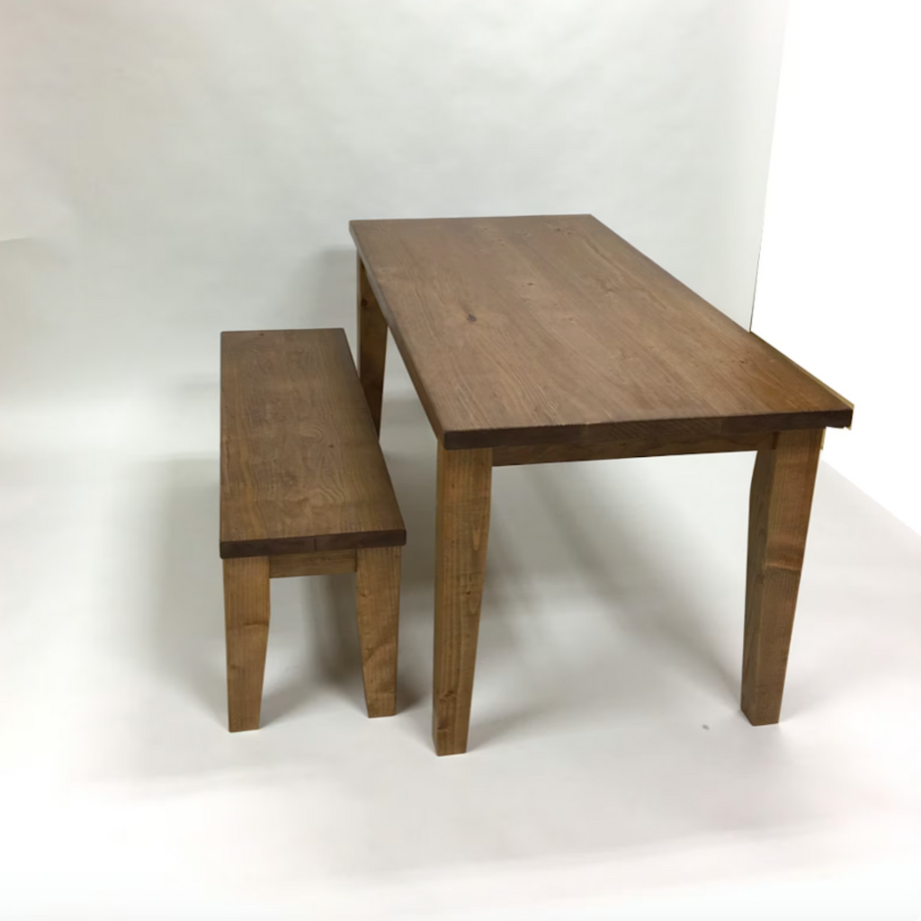 French Farmhouse Kitchen / Dining Table and Bench Set