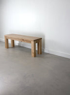 Parsons dining Bench handcrafted solid wood