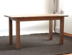 Straight leg dining table. handcrafted from solid wood
